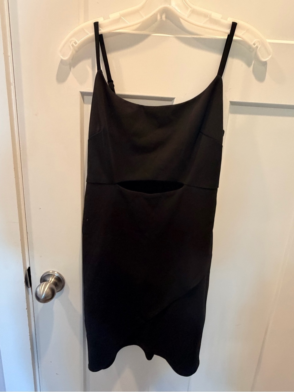 Morgan & Co Black Cutout Cocktail Dress Size 7 Bodycon Party Mini Dress
